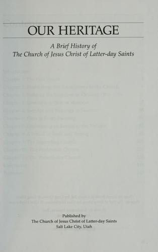 Church of Jesus Christ of Latter-day Saints: Our heritage (1996, The Church of Jesus Christ of Latter-Day Saints)