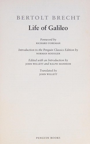 Life of Galileo (2008, Penguin Books)
