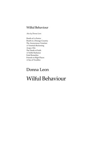 Donna Leon: Wilful behaviour (2002, Heinemann)