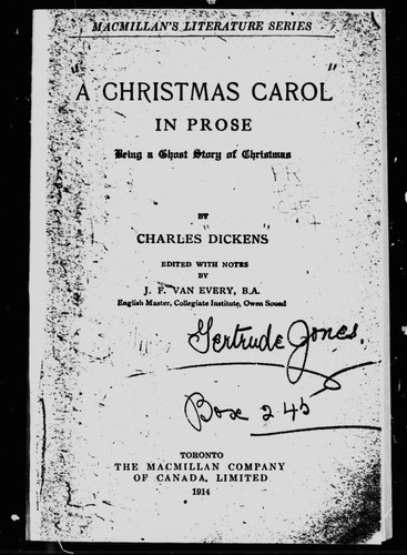 Charles Dickens: A Christmas Carol (1997, CIHM)