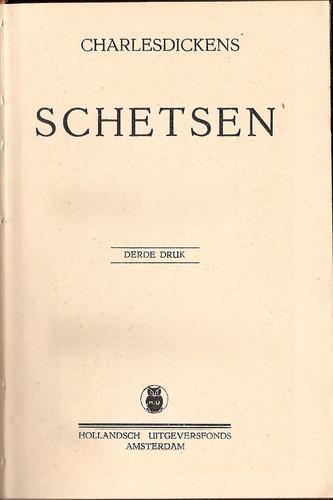 Charles Dickens: Schetsen (Hardcover, Dutch language, Hollandsch Uitgeversfonds)