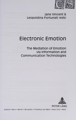 Electronic emotion (2009, Peter Lang)