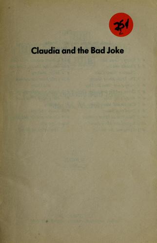 Ann M. Martin: Claudia and the Bad Joke (The Baby-Sitters Club #19) (Paperback, 1988, Scholastic Paperbacks)