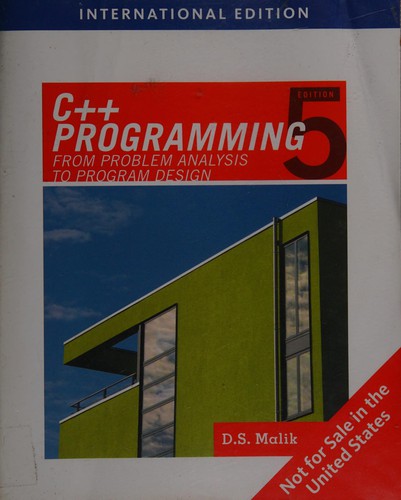 D. S. Malik: C++ programming (2010, South-Western, Cengage Learning [distributor])
