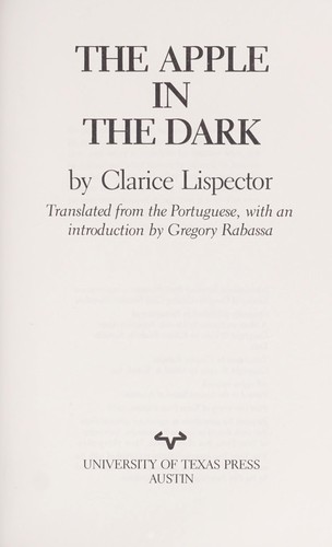 The apple in the dark (1986, University of Texas Press)