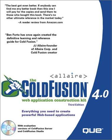 Ben Forta: The ColdFusion 4.0 Web application construction kit (1998, Que)