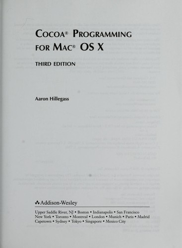 Cocoa programming for Mac OS X (2008, Addison-Wesley)