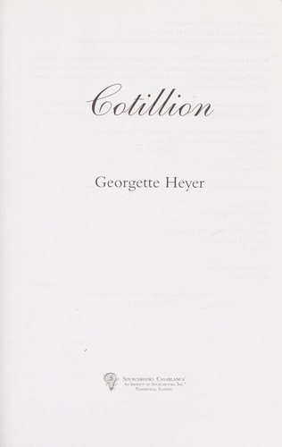 Georgette Heyer: Cotillion (2007, Sourcebooks)