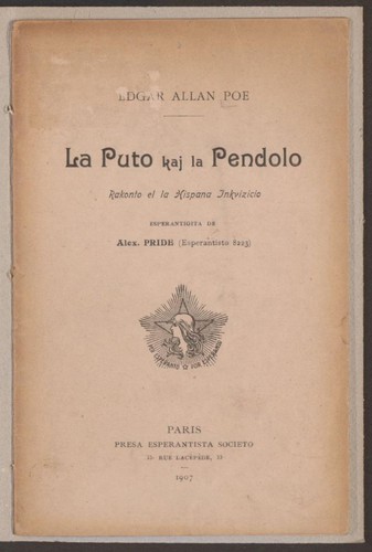 Edgar Allan Poe: La Puto kaj la Pendolo (Hardcover, Esperanto language, 1907, PRESA ESPERANTISTA SOCIETO)