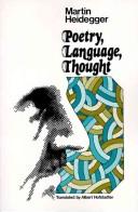 Martin Heidegger: Poetry, language, thought. (1971, Harper & Row)