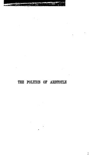 Aristotle: Aristotelous Ta politika. (Ancient Greek language, 1874, Longmans, Green, and Co.)