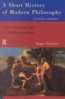 Roger Scruton: A short history of modern philosophy (1995, Routledge)