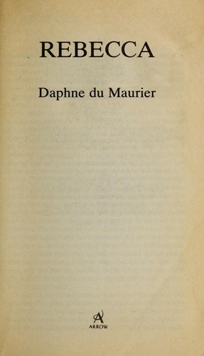 Daphne Du Maurier: Rebecca (1992, Arrow)