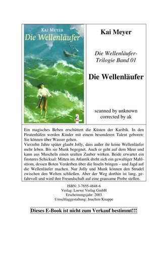 Die Wellenläufer-Trilogie (German language, 2008, Loewe)