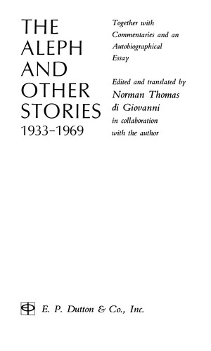 The Aleph and other stories, 1933-1969 (1978, E. P. Dutton)