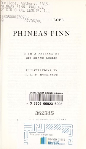 Anthony Trollope: Phineas Finn (1973, Oxford University Press)