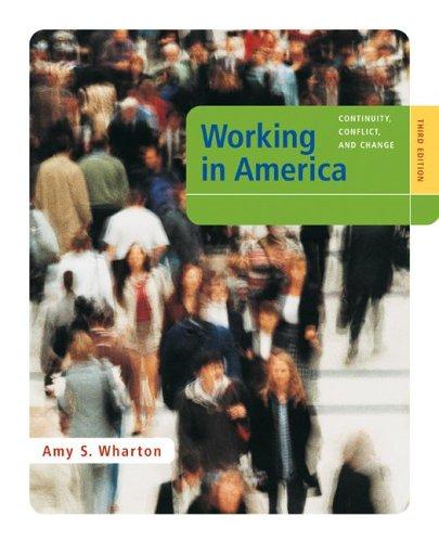 Amy S. Wharton: Working in America (McGraw-Hill Humanities/Social Sciences/Languages)