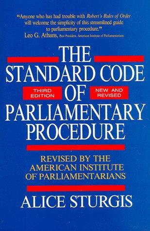 Alice Sturgis: Standard Code of Parliamentary Procedure (Paperback, 1993, McGraw-Hill Companies)