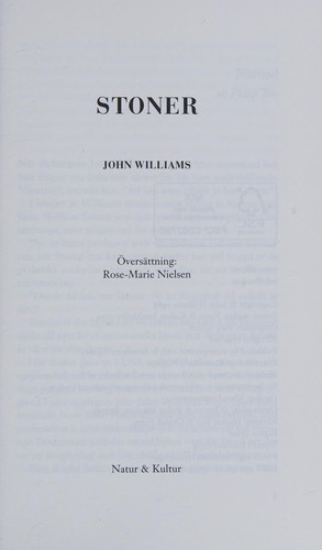 John Williams: Stoner (Swedish language, 2014, Natur & kultur)