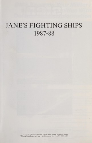 John E. Moore: Jane's Fighting Ships 1987-88 (Hardcover, 1987, Jane's Information Group)