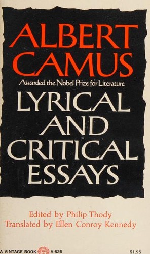 Lyrical and critical Essays (1970, Vintage Books)