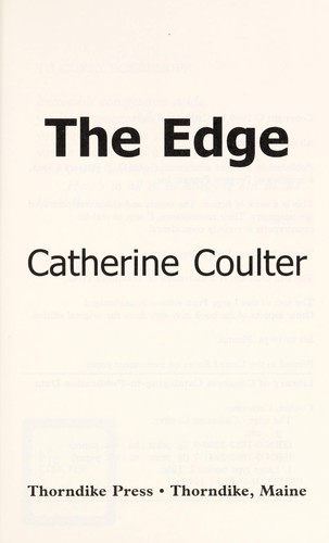 Catherine Coulter: The edge (1999, Thorndike Press)
